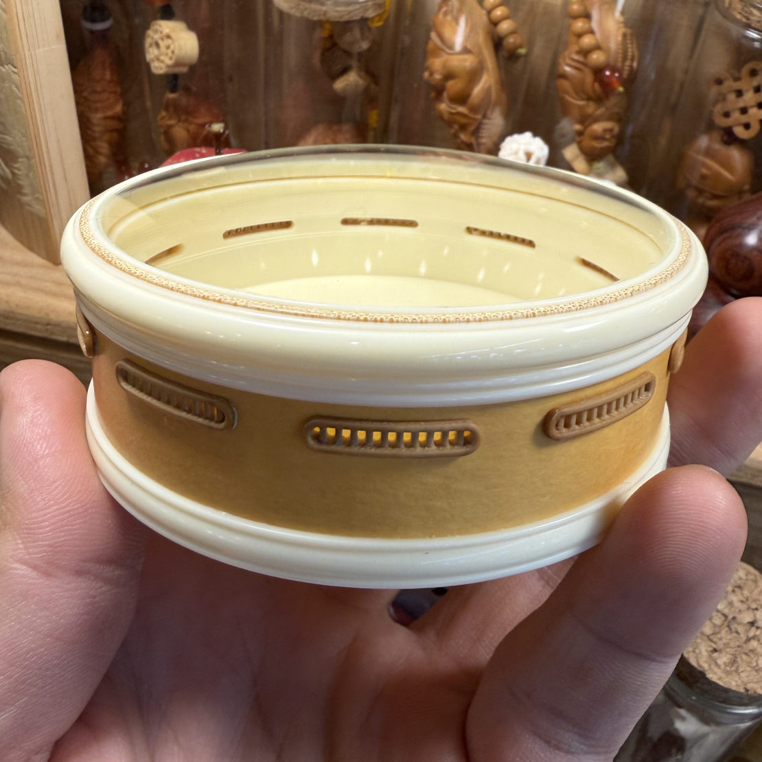 葫芦皮金钟万体鸣虫用具海派虫具橄榄核发音窗杨连平90*40 