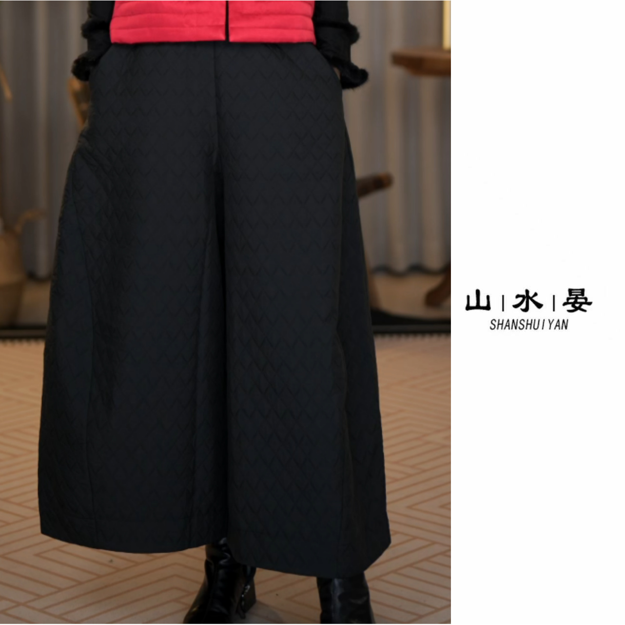 秋冬复古百搭调性宽松裤棉裤高腰女士时尚休闲显瘦LJ25603