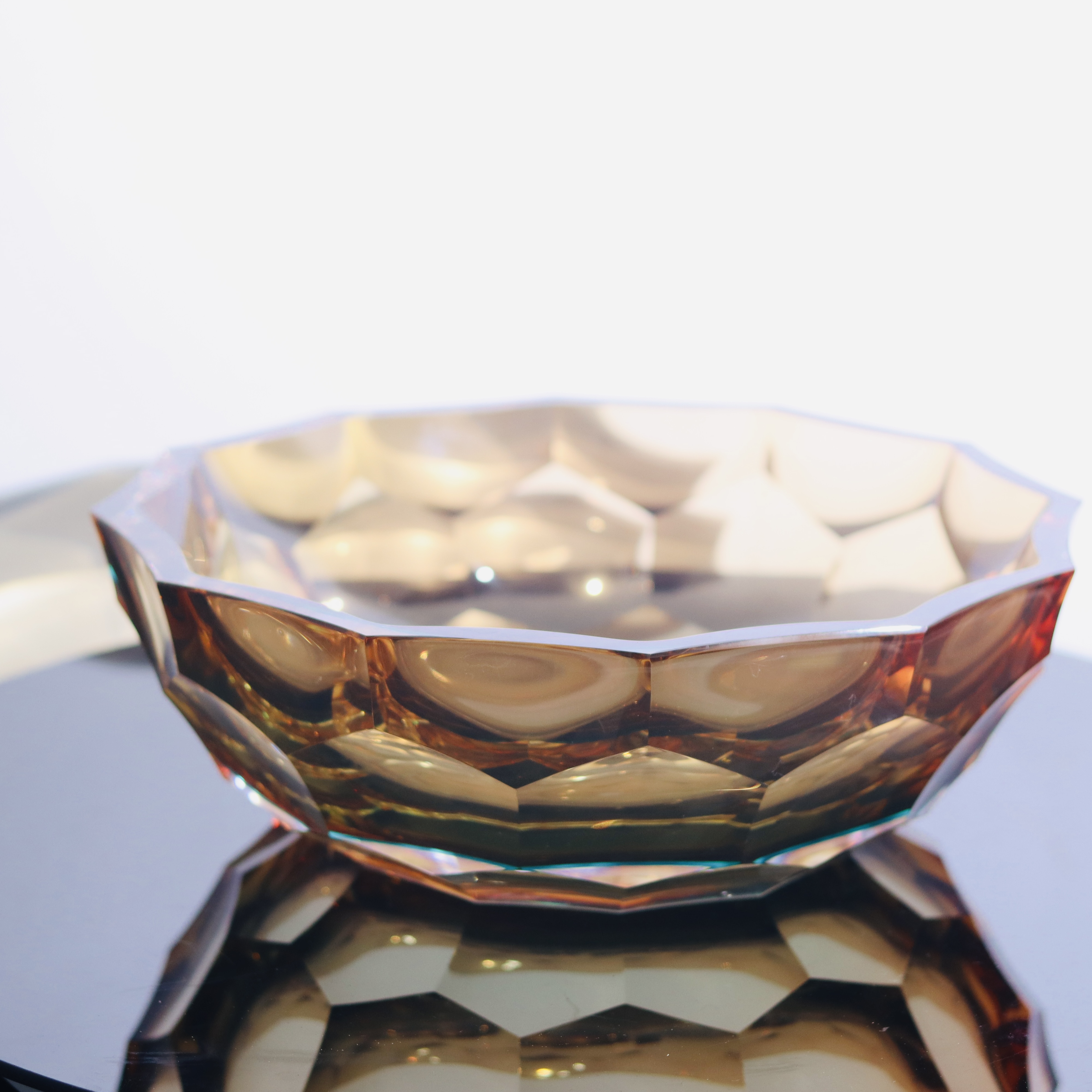 晶莹琉璃【Carole果盘】意式现代轻奢简约高档水晶琉璃果盘摆件