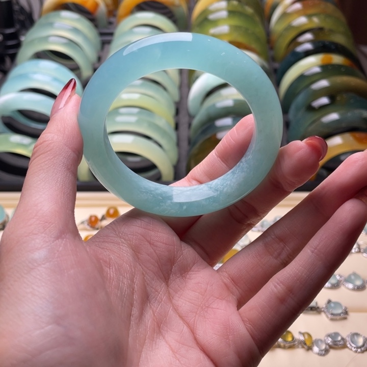 蛇纹石玉手镯未镶嵌51.7