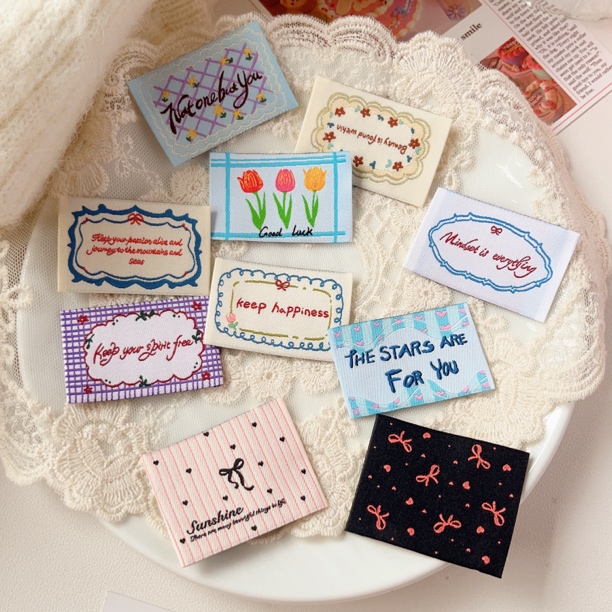 （1-100编号）可爱卡通可水洗布标衣服及包包的diy手作配饰