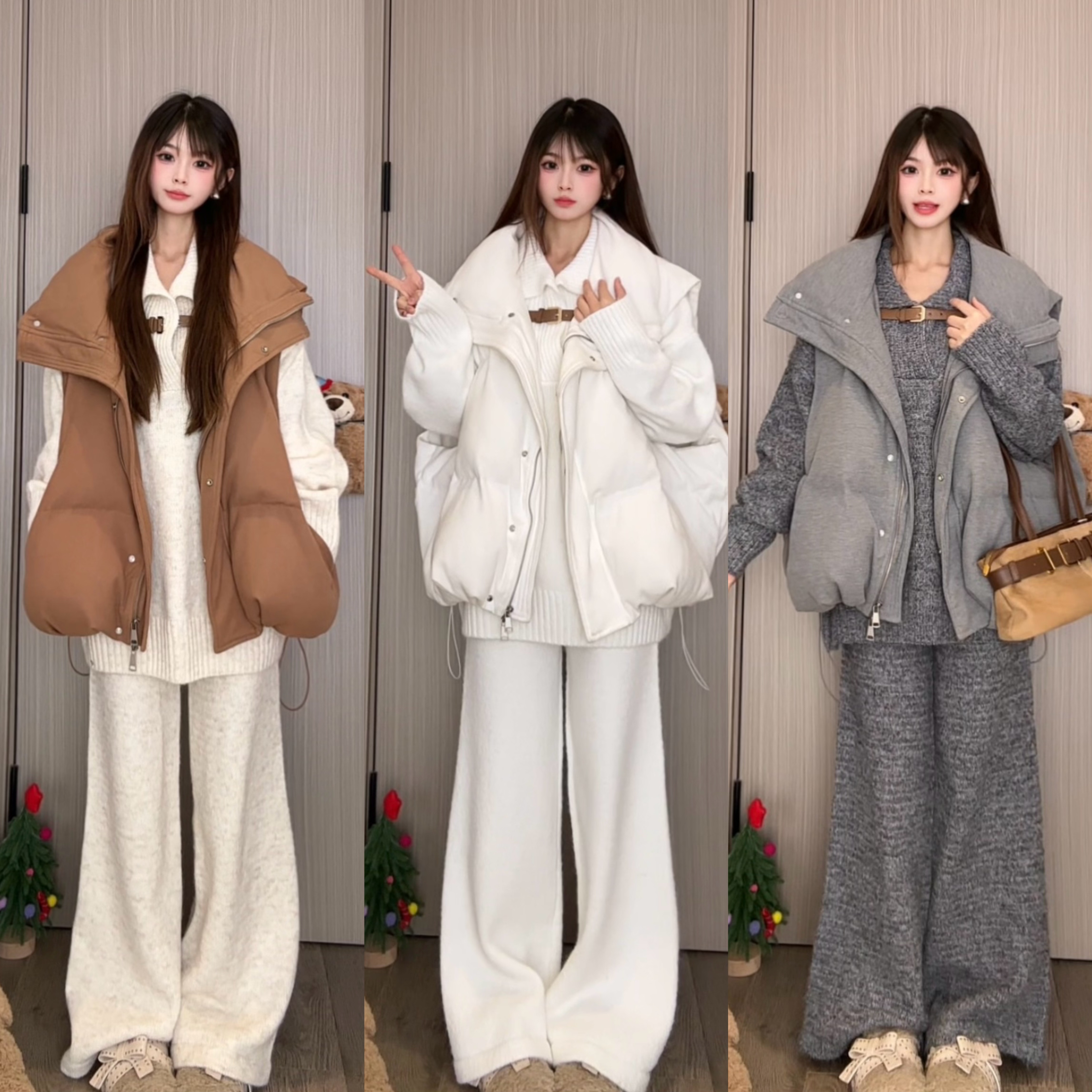 【鱼鱼原创+运费险】慵懒女皮带扣小众上衣巨好看两件套冬季新款