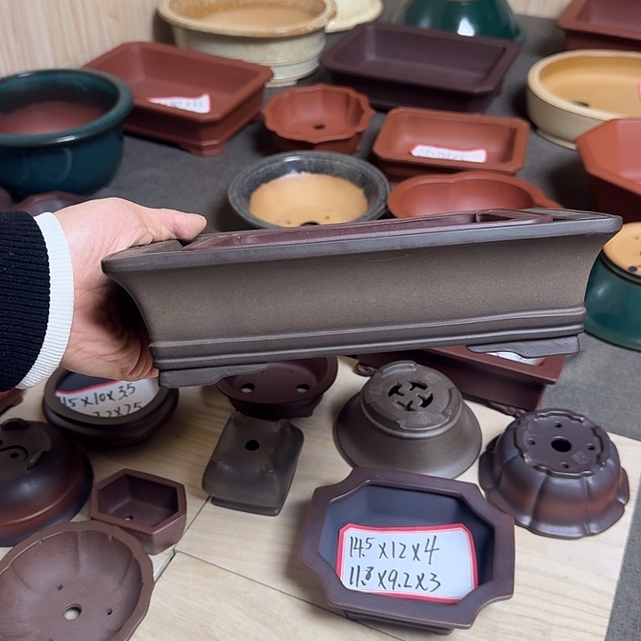 红陶夏**影紫砂手工花盆