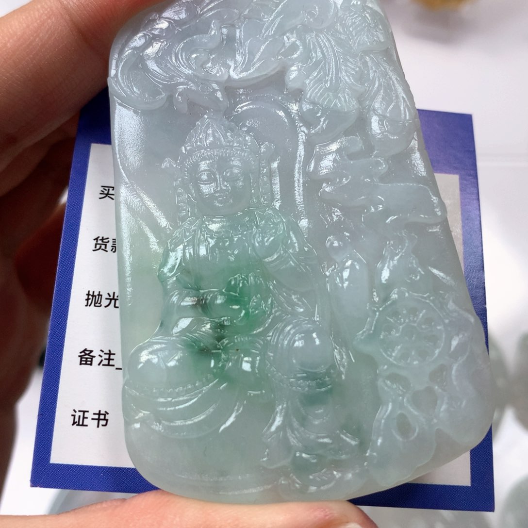 定制翡翠未镶嵌吊坠