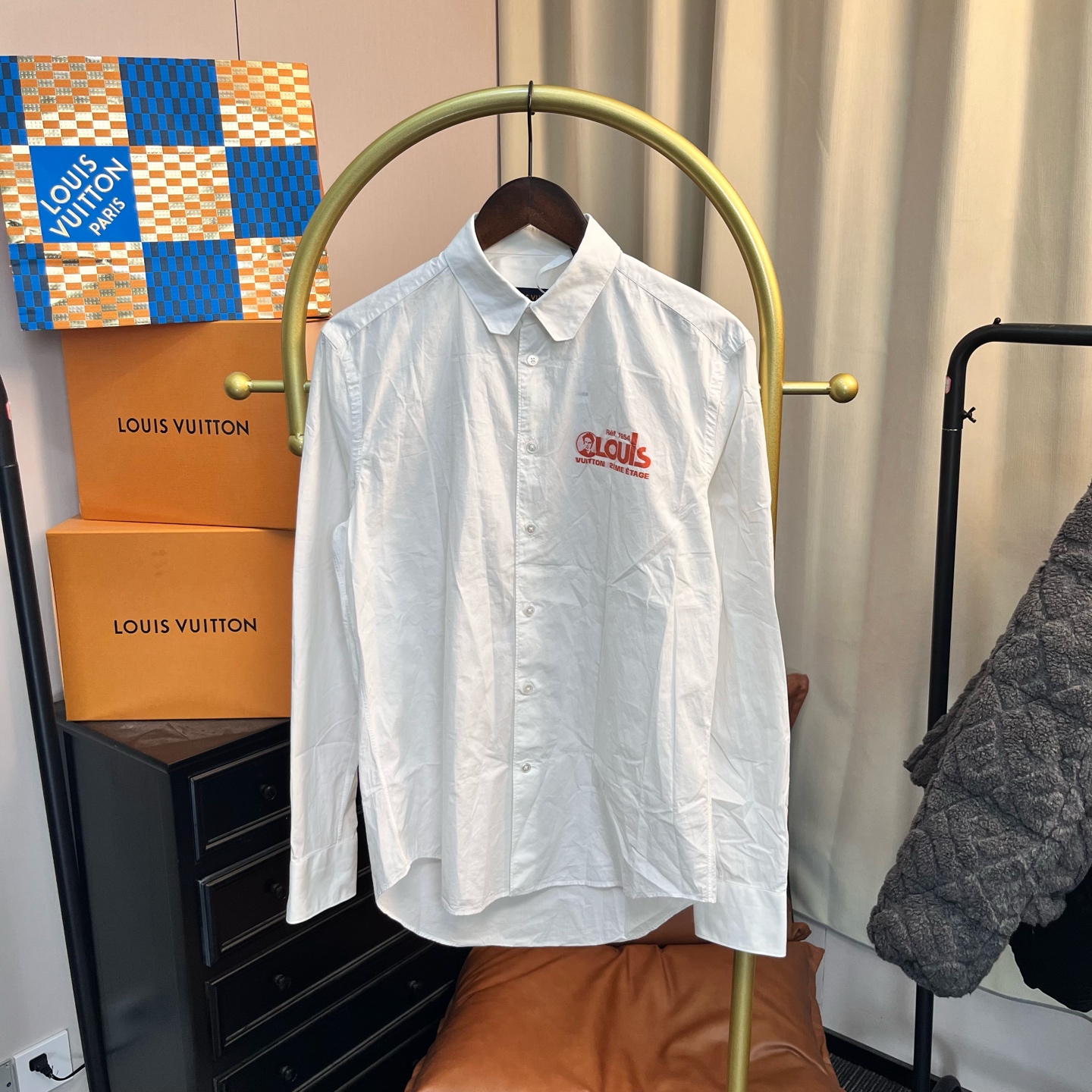 99新 LouisVuitton/路易威登 梅芙 胸口红标衬衫 s码 