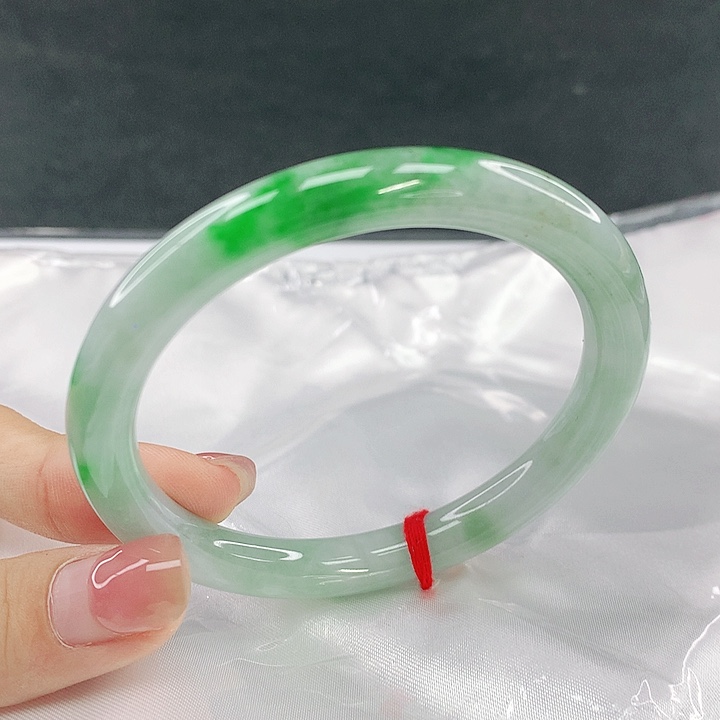 翡翠未镶嵌手镯圈56，50133