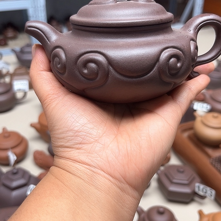 心***明紫砂茶壶如意紫泥260毫升左右