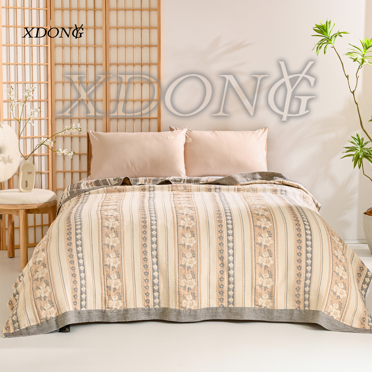 XDONGY（冬云家纺）230*250法国皇室定制  铃兰 柔软亲肤床盖毯