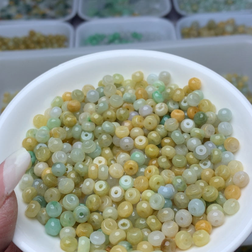 【闪购商品】翡翠手链未镶嵌卡3*6算盘100个