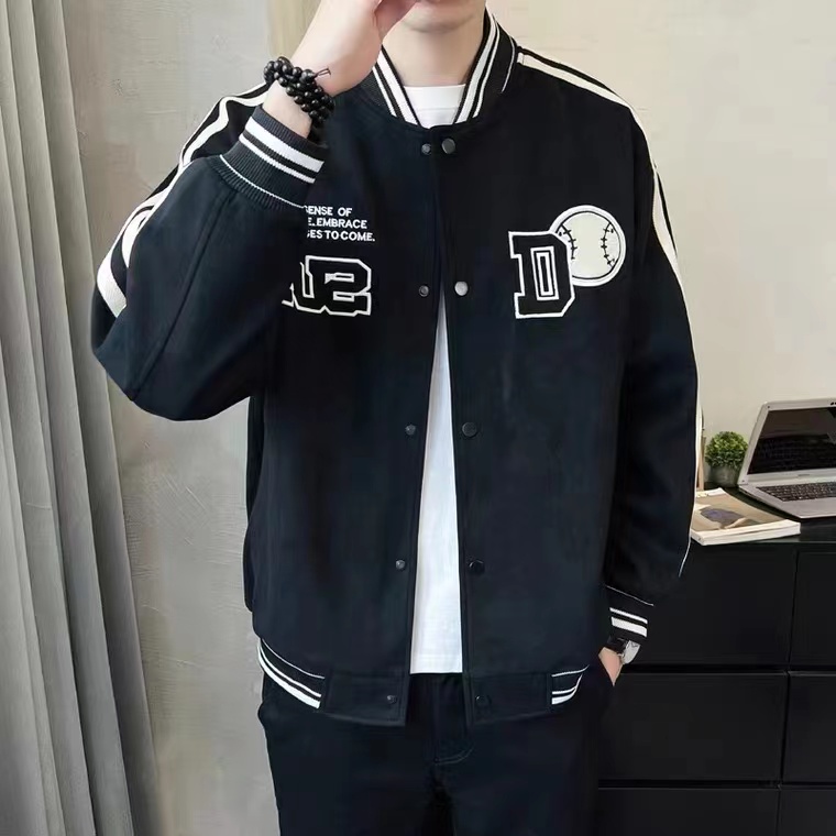 男士棒球领百搭潮流洋气夹克外套-3688