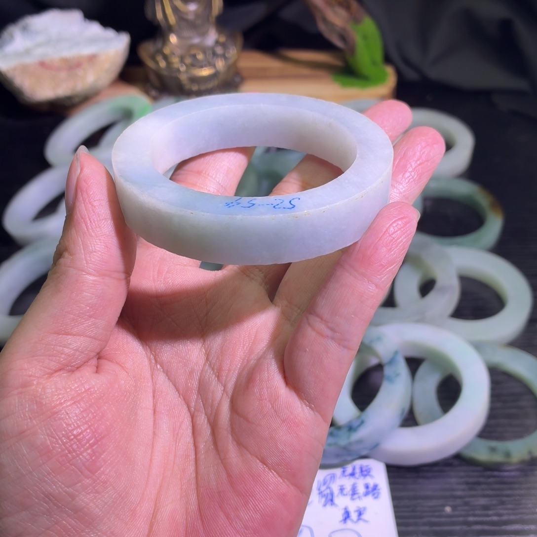 定制翡翠未镶嵌天然翡翠A货毛胚手镯定制