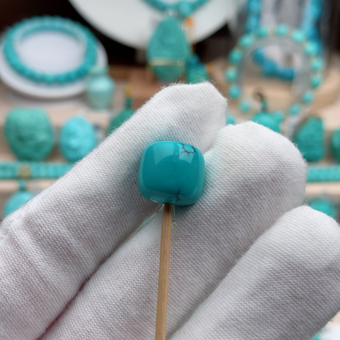 绿松石珠宝奇石未镶嵌12mm