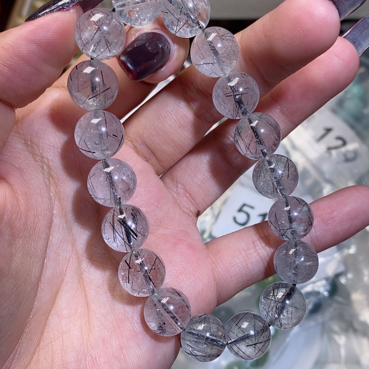 【闪购商品】水晶手链未镶嵌黑发121