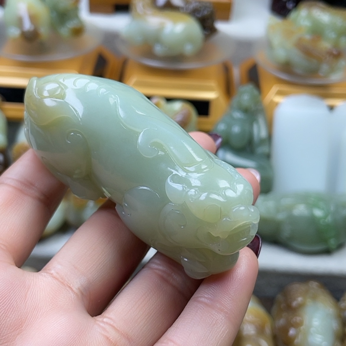 【闪购商品】和田玉把件未镶嵌临**傲