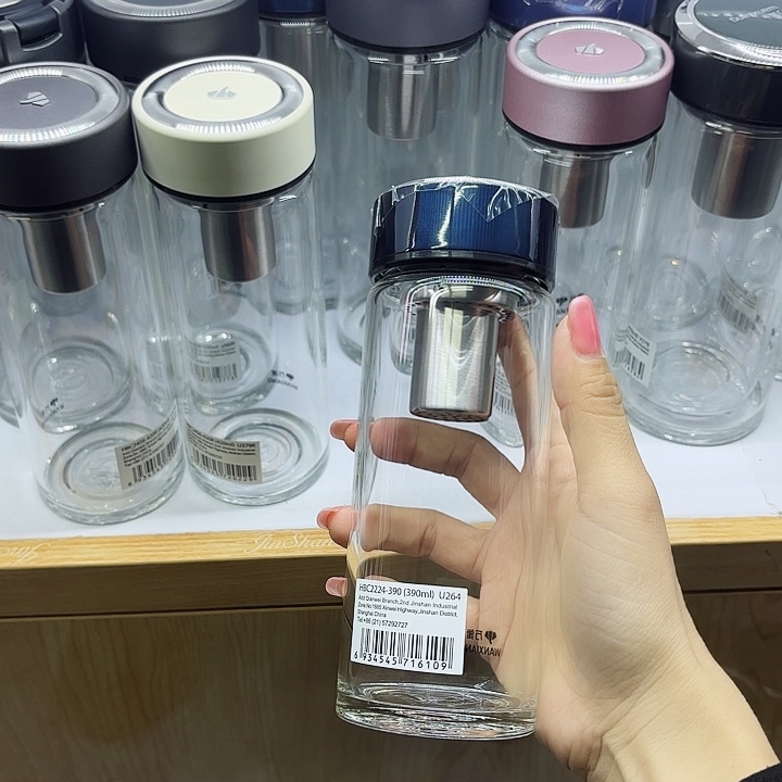 万象品牌单层玻璃杯蓝U264