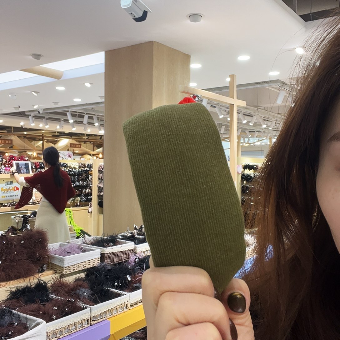 皮质非金属牛油果色发箍