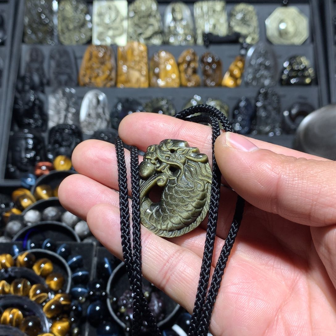 未镶嵌黑曜岩吊坠(赠链)非*