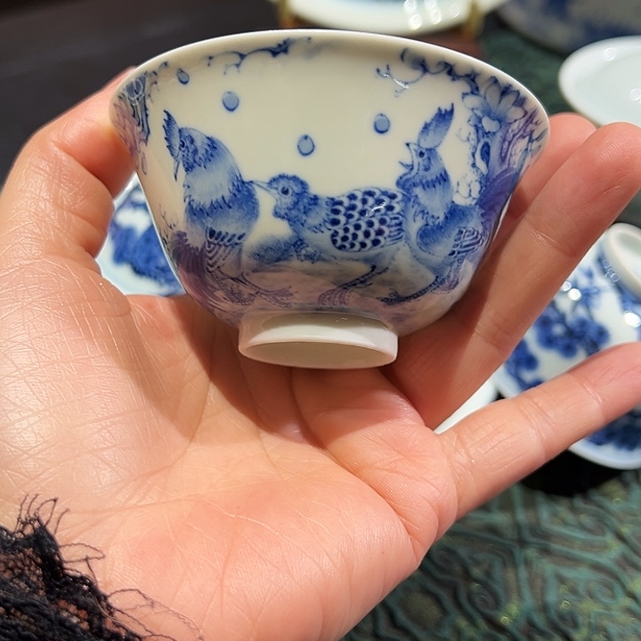 怡琅柴窑手工手绘大吉大利