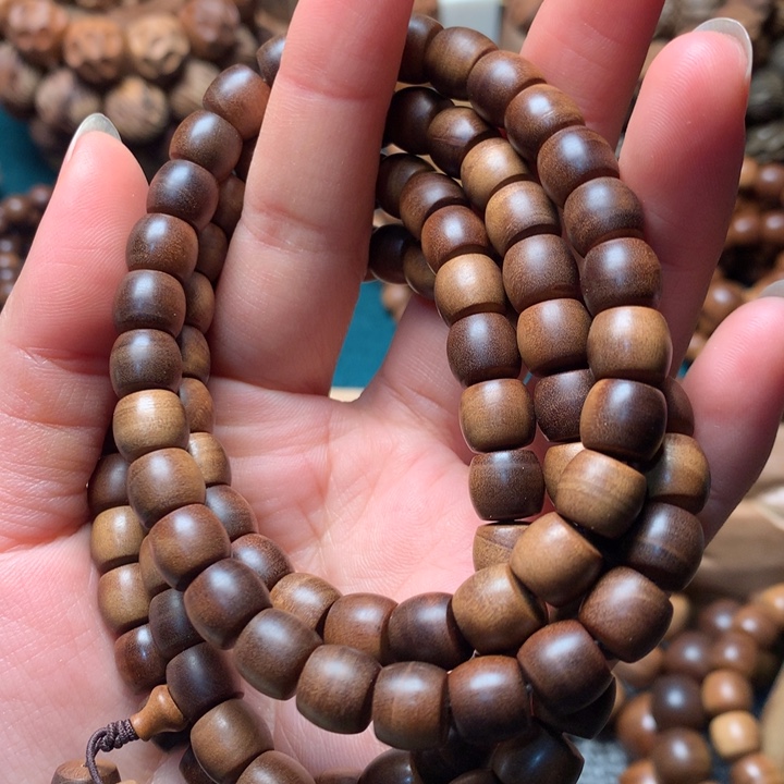 檀香木手串/手链老山檀香8*9多横纹
