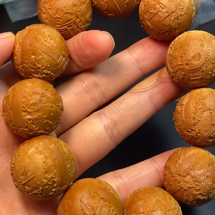 不***～橄榄核手串/手链风景手串