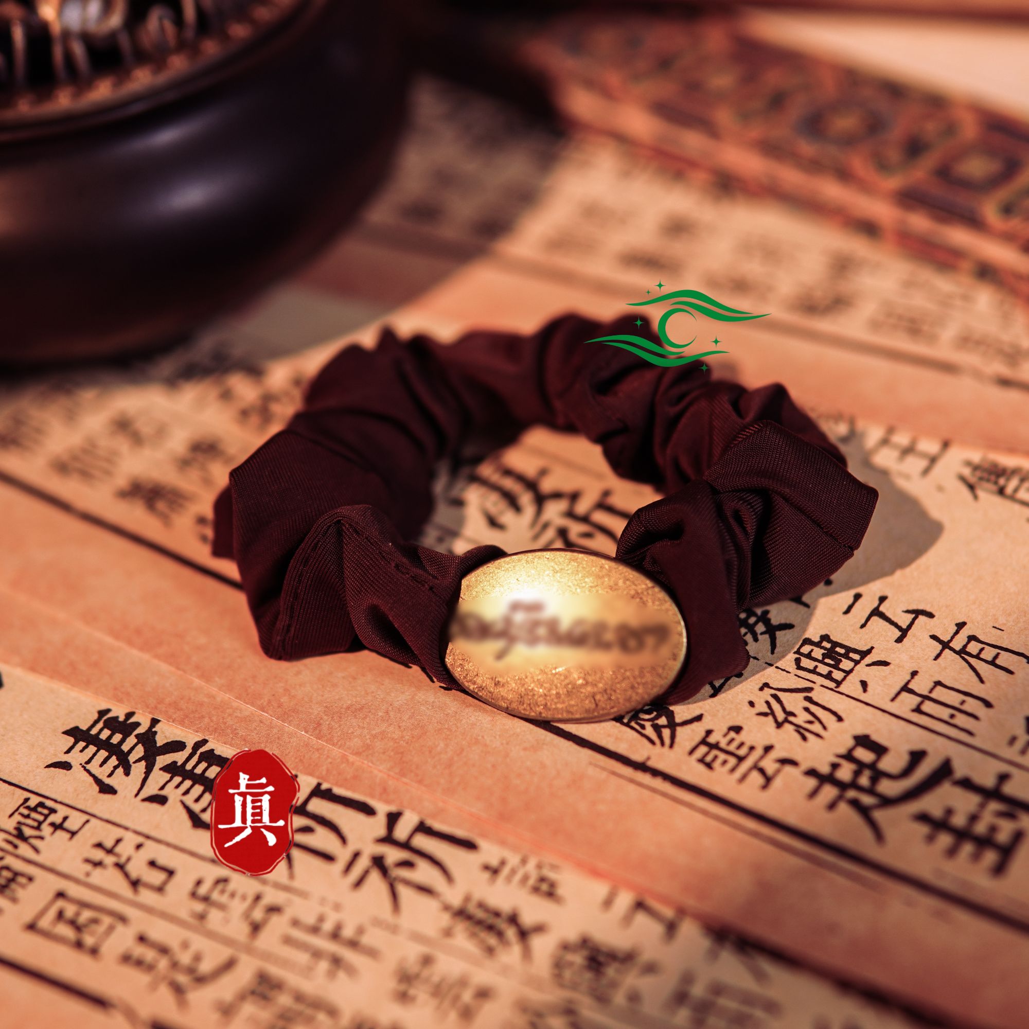 非金属锦纶婚庆饰品 【泰域发固】文字头绳黄色松紧发圈 星