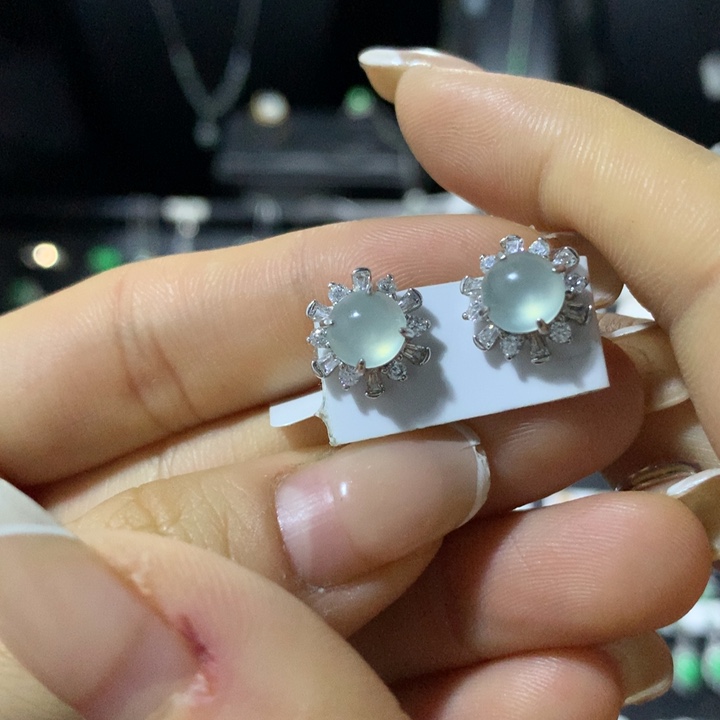 翡翠银S925镶嵌戒指