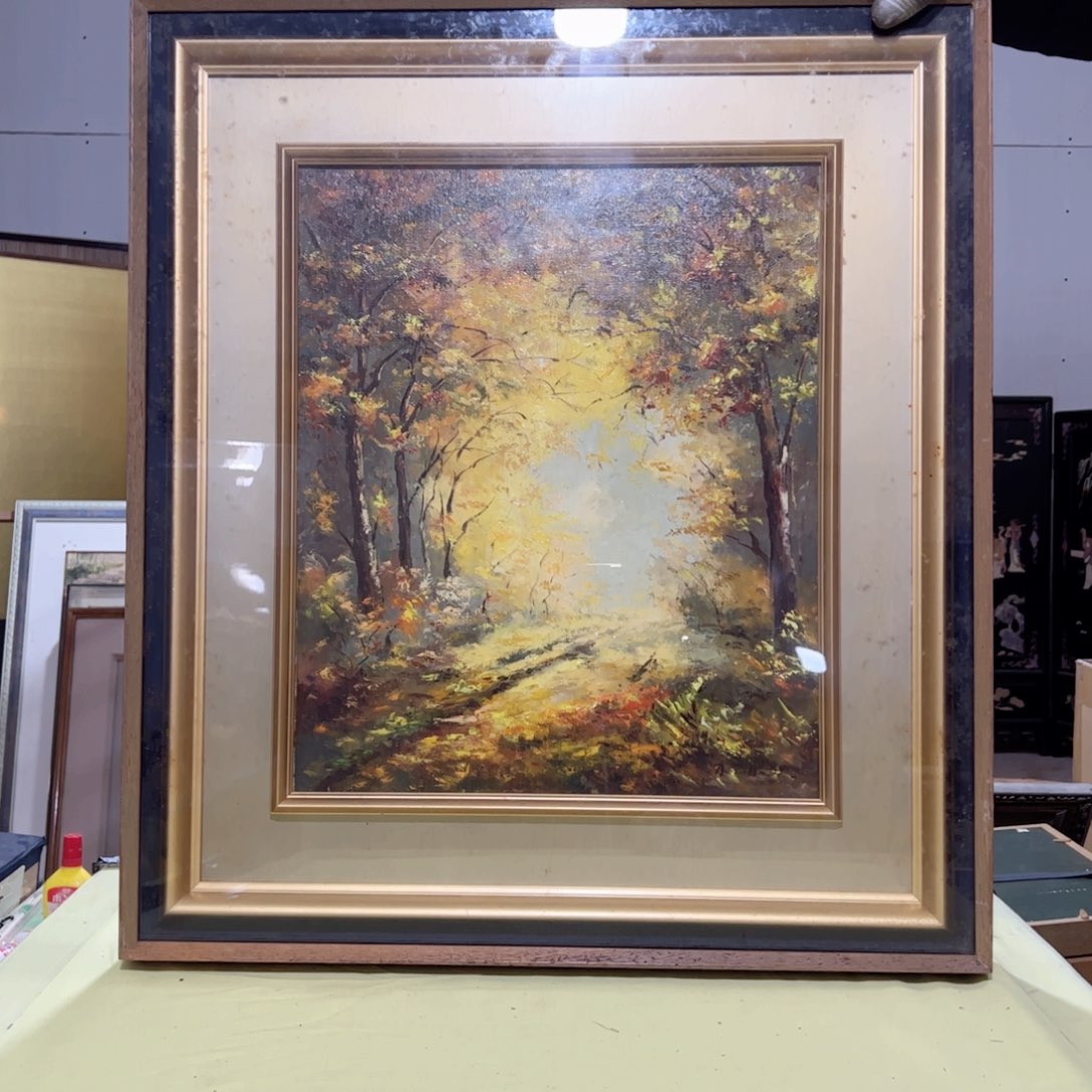 绘画雪*?屏风框画茶空间设计