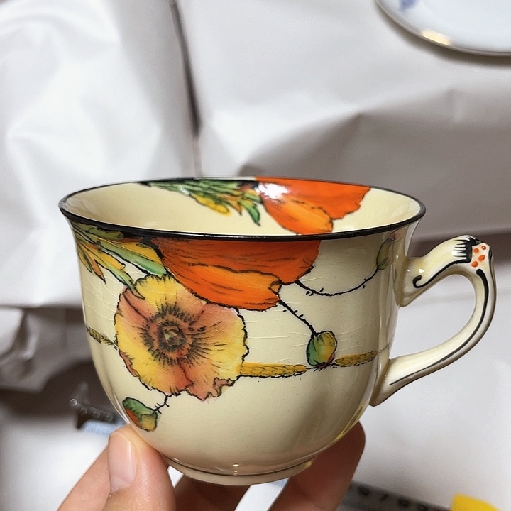 盖碗欧瓷瓷器中古美品