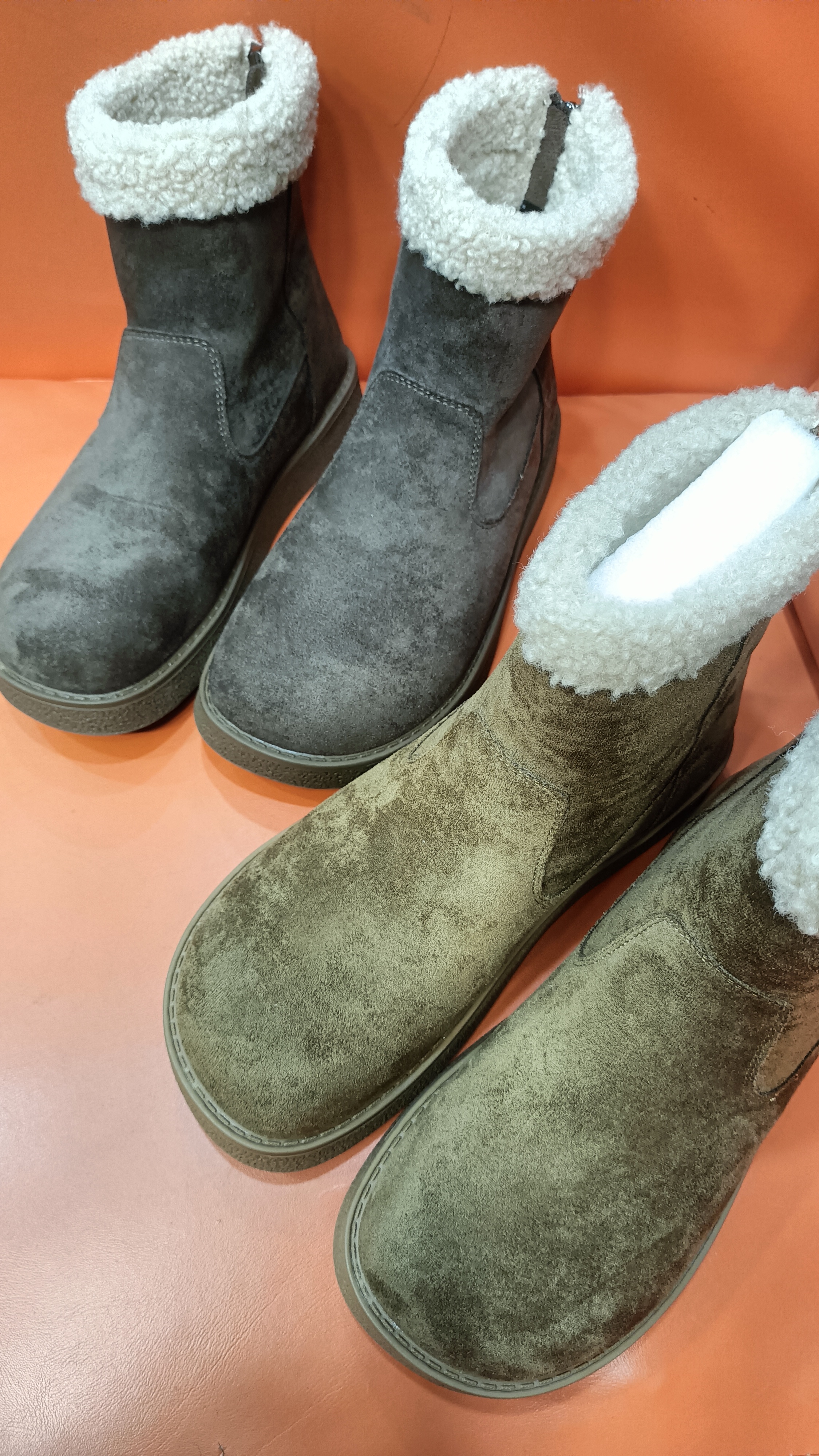 厚底平底小短靴雪地靴女加绒勃肯靴秋冬季保暖东北棉鞋毛毛鞋