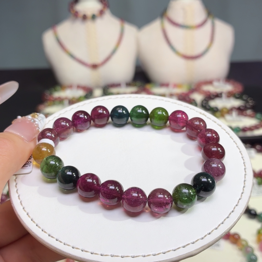 碧玺未镶嵌手链A14