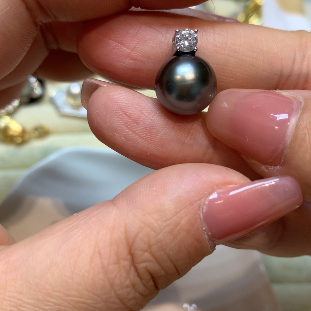 海水珍珠颈饰银S925镶嵌
