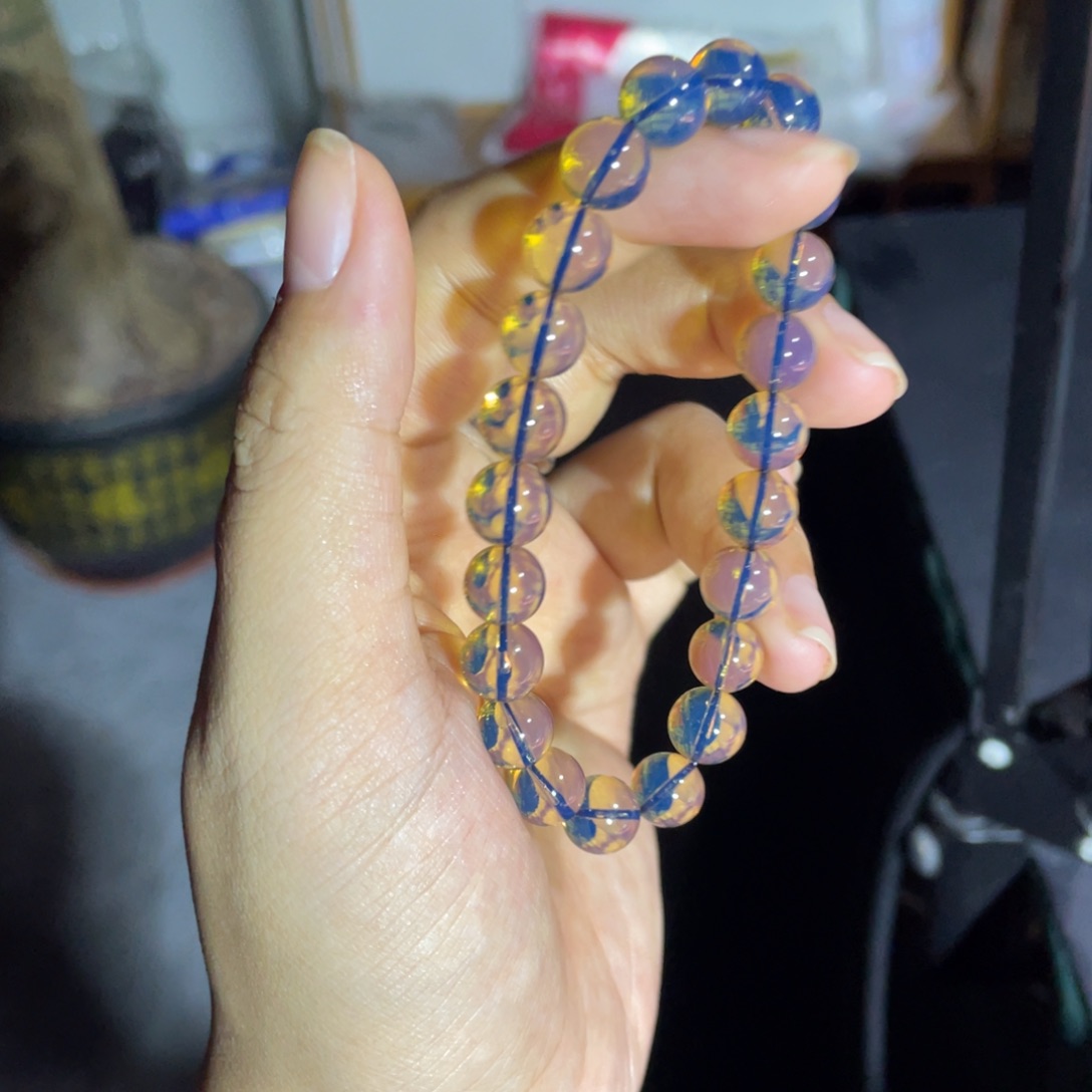 蓝珀未镶嵌裸石8加净水天空蓝