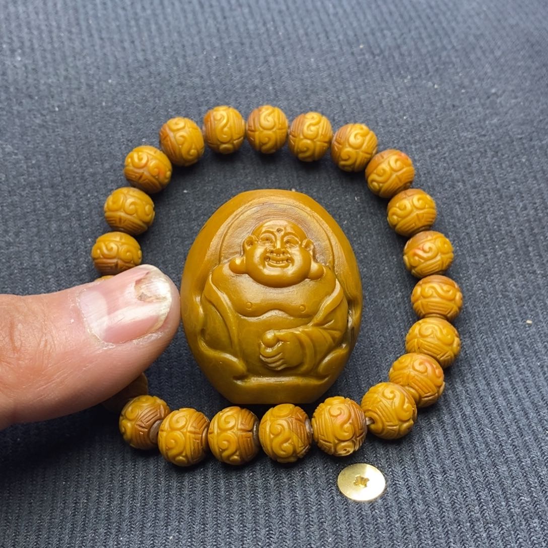 沧***田玛瑙/玉髓未镶嵌手链