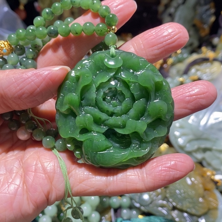 和田玉（碧玉）项链未镶嵌