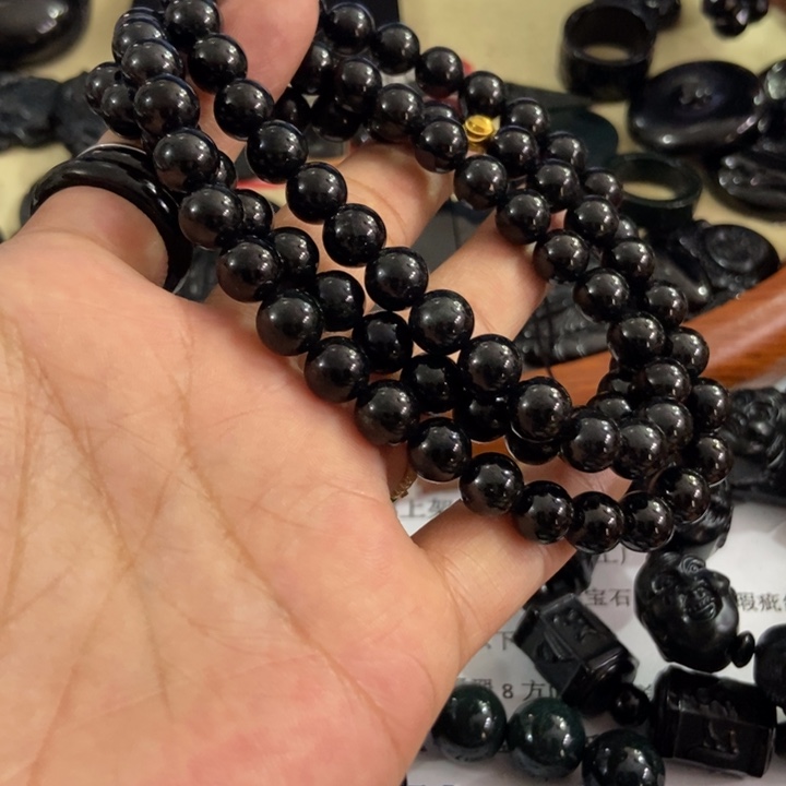 翡翠手链未镶嵌记**动墨翠9