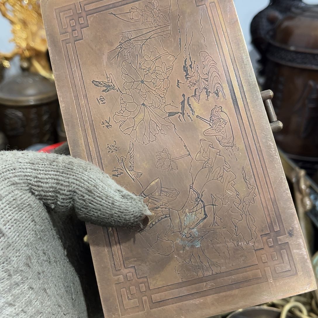 宝***福闪电购铜摆件工艺品