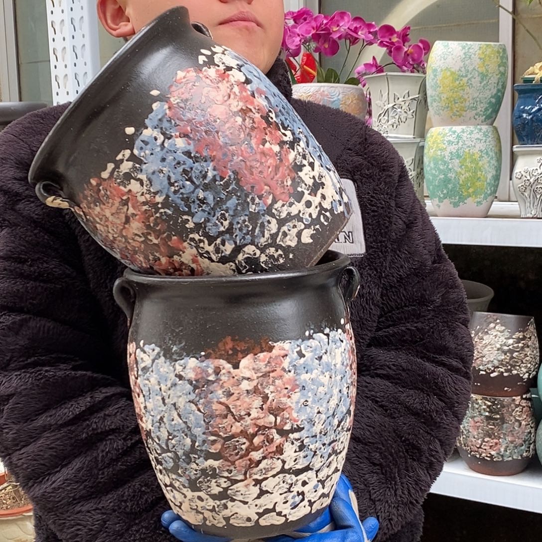 紫砂花盆口20高24福利俩个