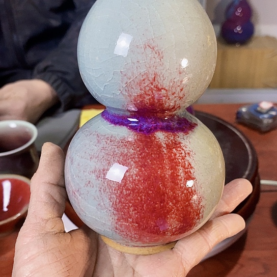 摆件书*尚峰钧窑作品葫芦瓶