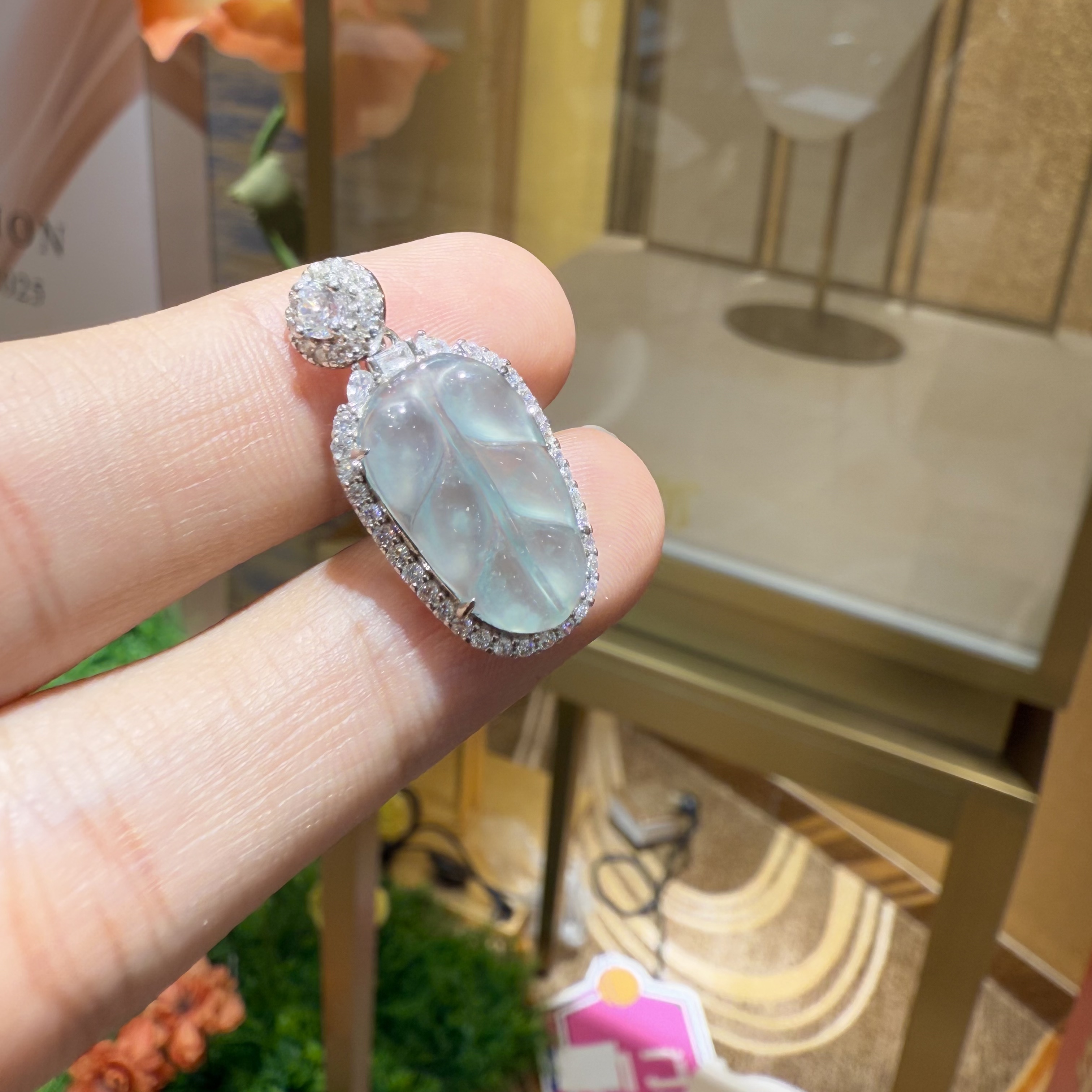 翡翠叶子吊坠 多样性团购发一件