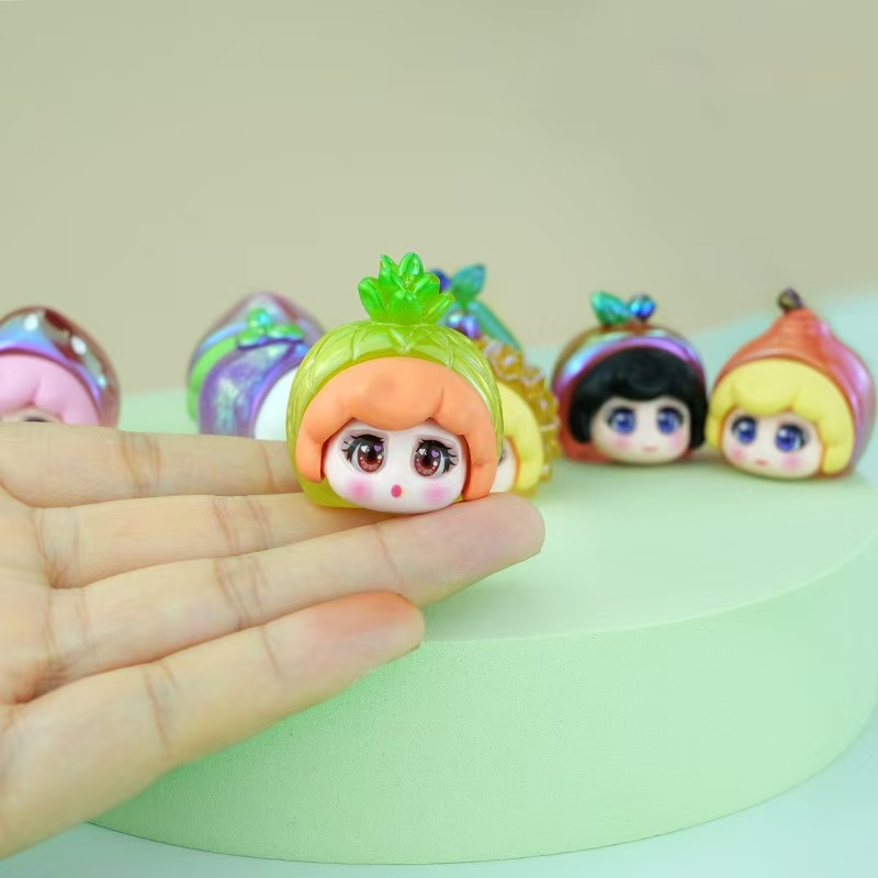 【保套】套装新款电镀实色、夜光大眼崽水果萌粒diy可爱树脂倡议摆件