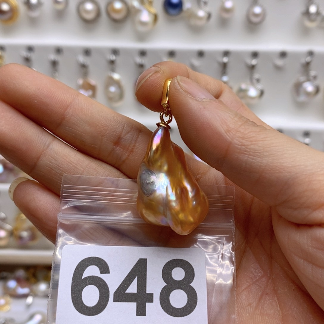 淡水珍珠颈饰银S925镶嵌648