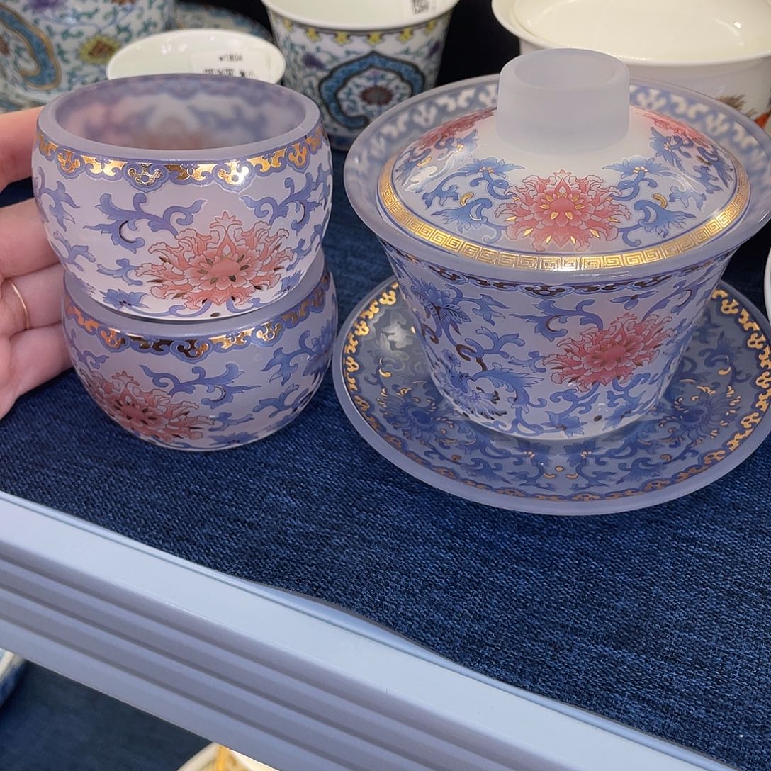 陶景德陶瓷盖碗茶具