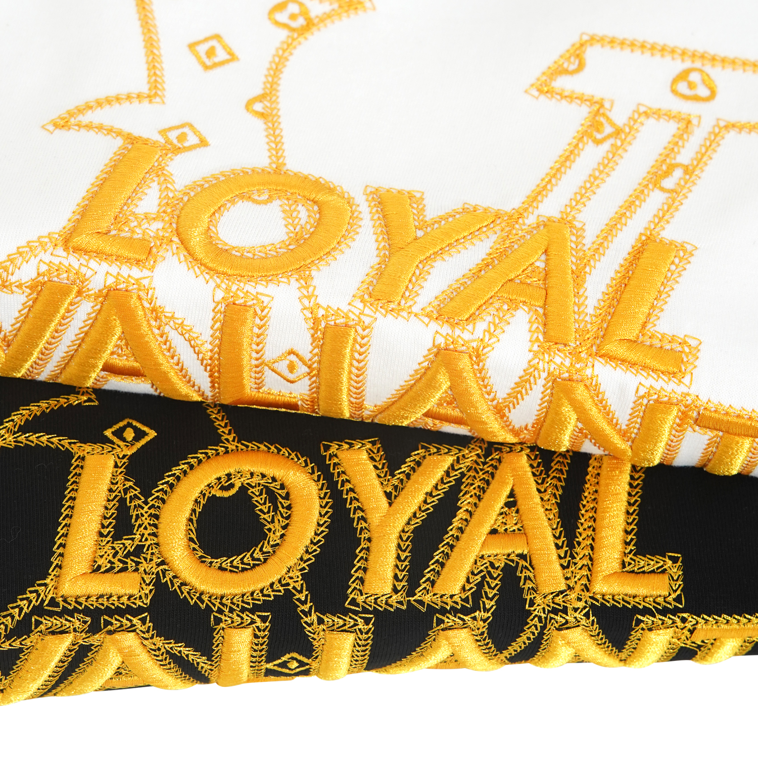 2025夏季新款金色字母重工刺绣时尚宽松休闲重磅短袖男女同款