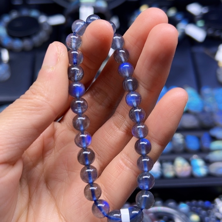 拉长石手串未镶嵌7左右