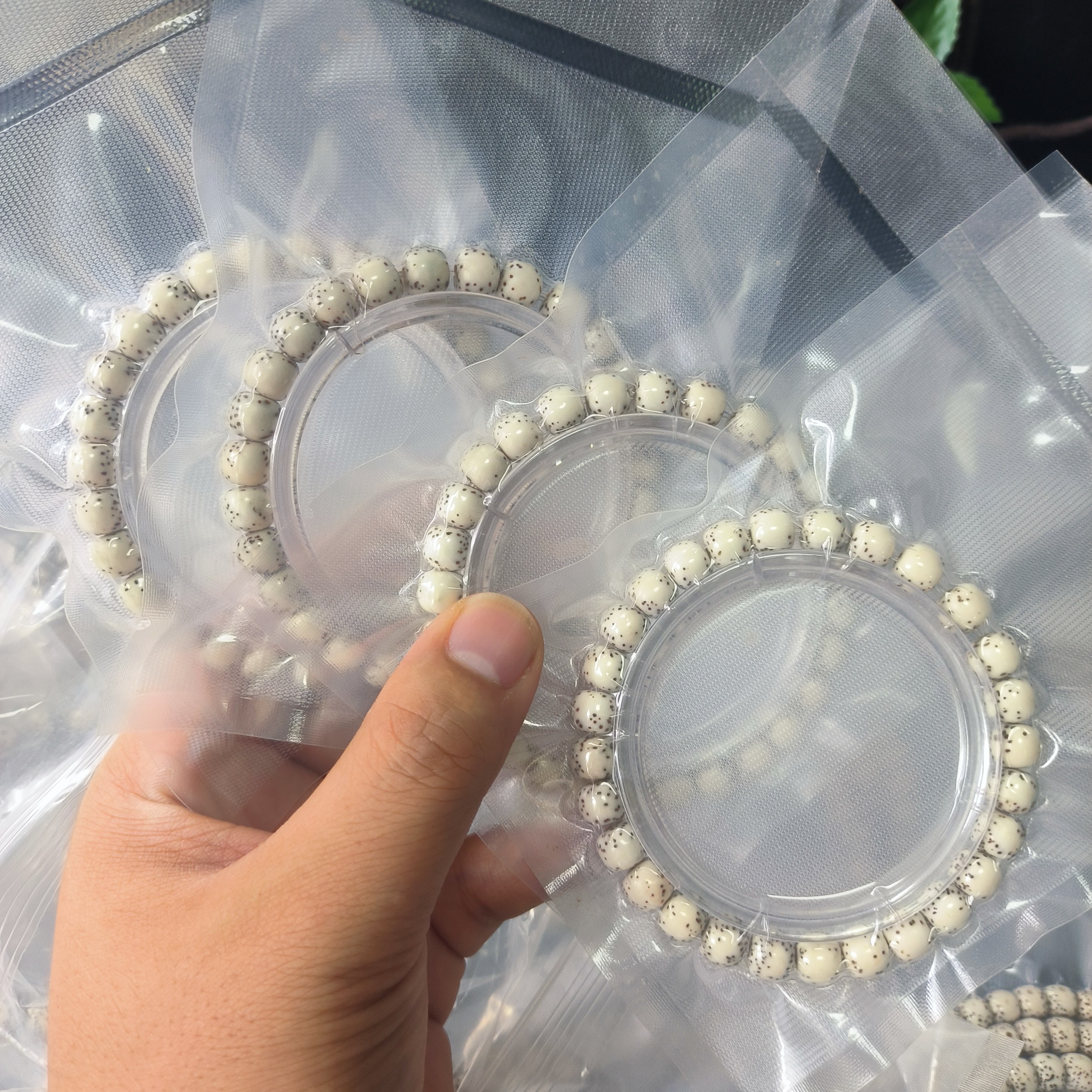 精品7*8大留白原生态单圈河豚星月菩提手串