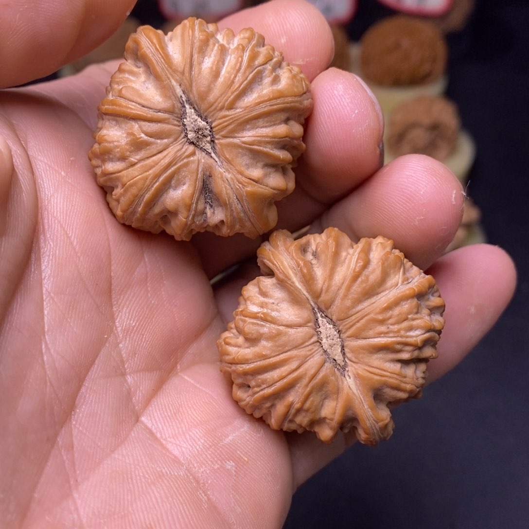 文玩核桃把件38.5卡姿兰球白