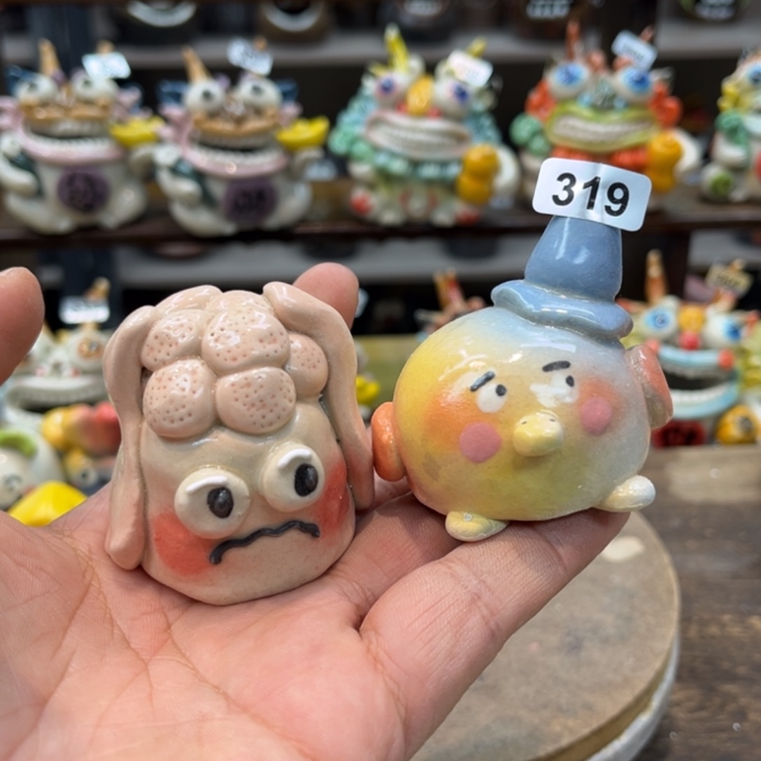摆件纯手工陶瓷摆件尾货福利组合319