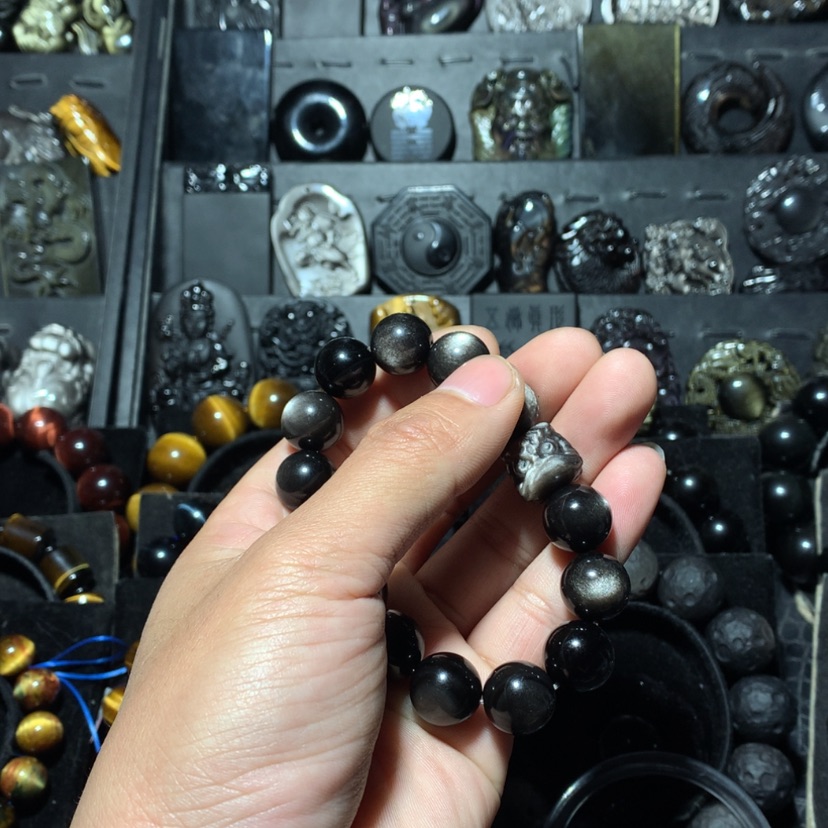【闪购商品】黑曜岩珠宝奇石未镶嵌蓉*