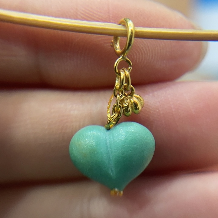 绿松石18K金镶嵌珠宝奇石