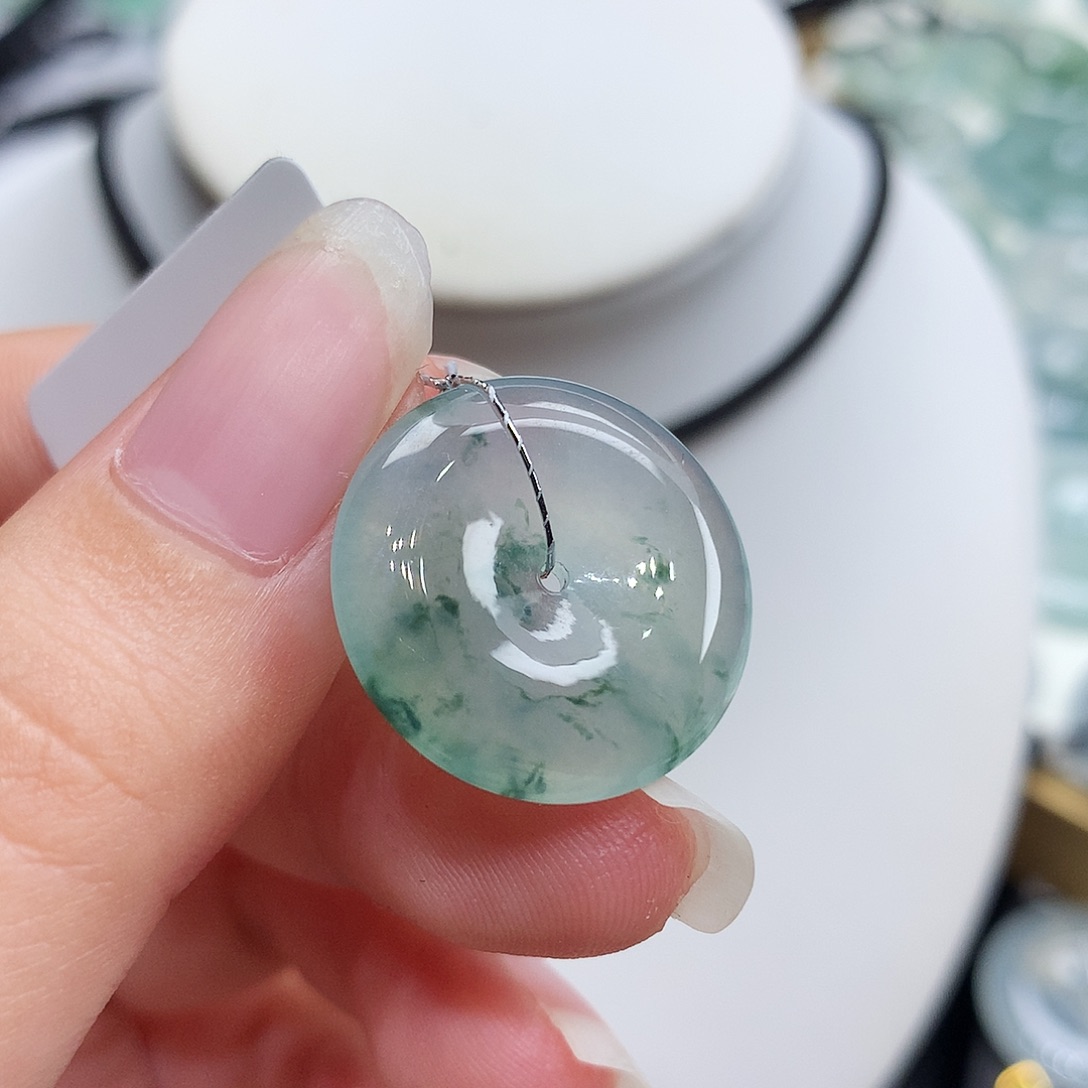 翡翠未镶嵌胸饰翡翠18，20.7/4.3